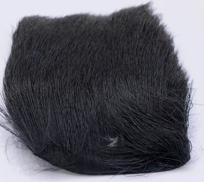 Nature's Spirit Spinning Deer Hair Dyed 3" x 4" Black Hair, Fur