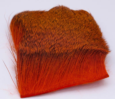 Nature's Spirit Spinning Deer Hair Dyed 3" x 4" Orange Hair, Fur