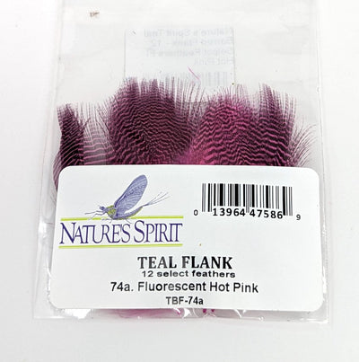 Nature's Spirit Teal Barred Flank - Select Feathers Fl Hot Pink Saddle Hackle, Hen Hackle, Asst. Feathers