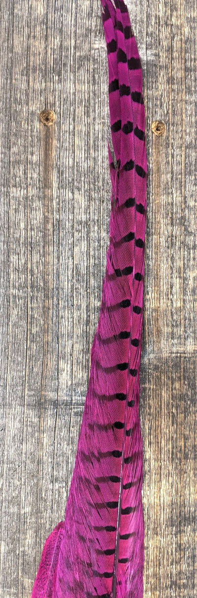 Nature's Sprit Ringneck Pheasant Tail Clump Hot Pink Saddle Hackle, Hen Hackle, Asst. Feathers