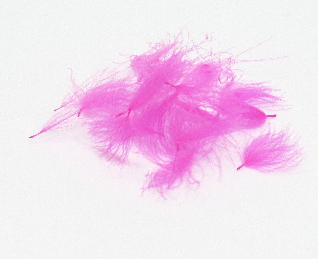 Natures Spirit Cul de Canard CDC Tufts Hot Pink Saddle Hackle, Hen Hackle, Asst. Feathers