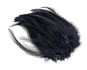 Neck Hackle Strung Black Saddle Hackle, Hen Hackle, Asst. Feathers