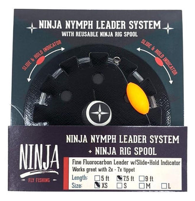 Ninja Indicator Leaders 7.5' Orange / X-Small Leaders & Tippet