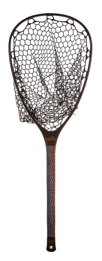 Landing Fish Net - Angler Tool with Clear Rubber Mesh Netting and Wooden  Handle - Fly Fishing Equipment for Catch and Release by Wakeman