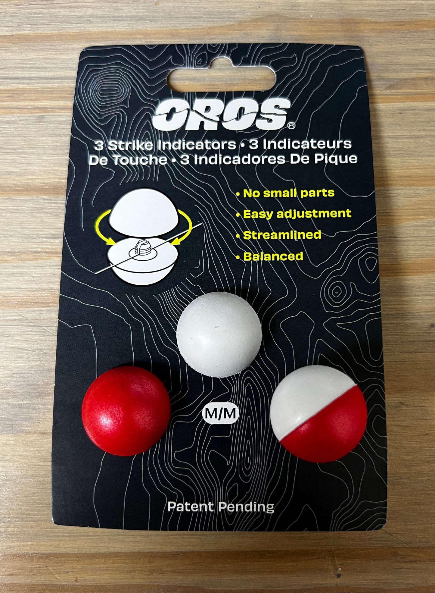 Oros Strike Indicator 3-pack Red & White Medium Strike Indicators