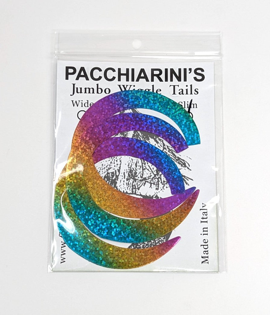 Pacchiarini's Wiggle Tails Jumbo Slim Holo Rainbow Legs, Wings, Tails