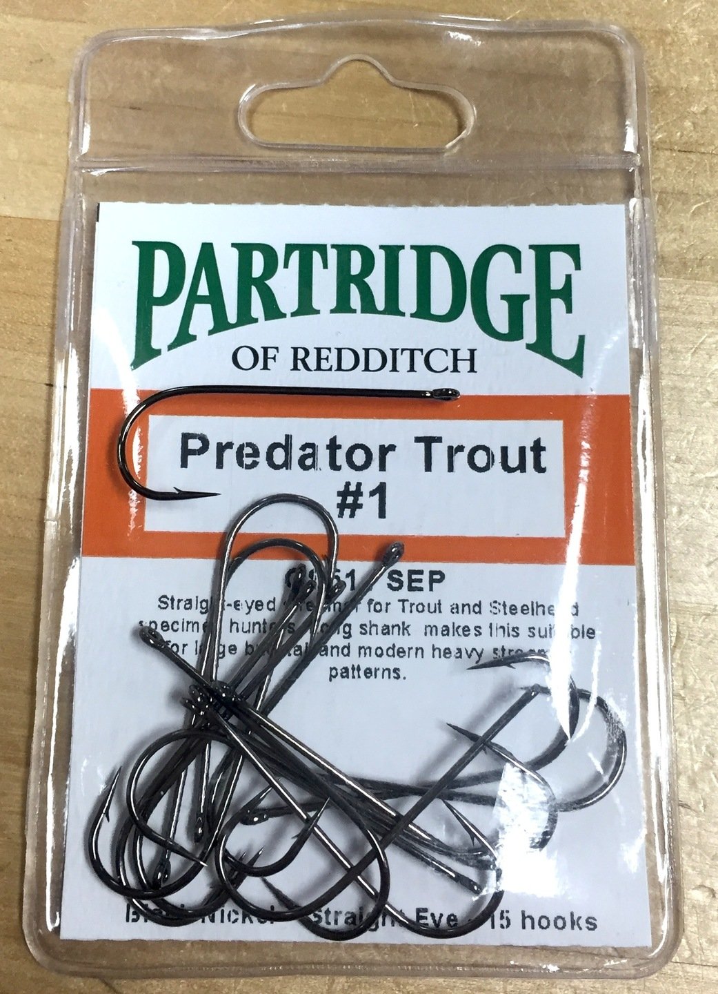Partridge Predator Z3 Semi-Barbless Treble Hooks - Sizes 4, 6, 8, 10, Black Nickel Finish