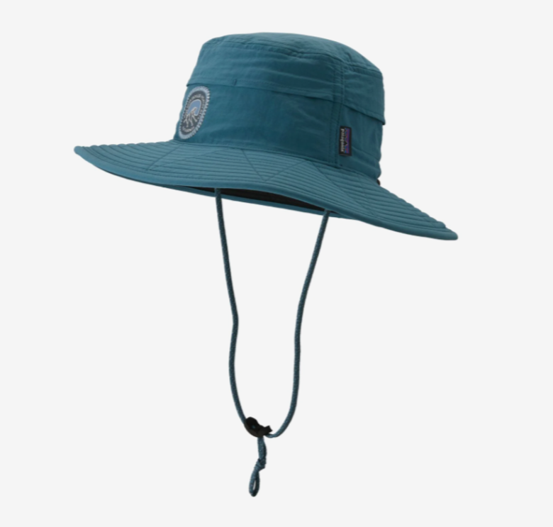 Patagonia Baggies Brimmer Hat Clean Currents Patch: Abalone Blue / S/M Hats, Gloves, Socks, Belts