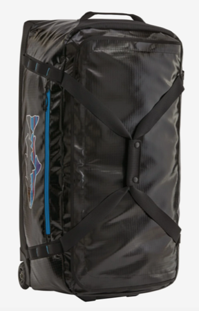 Patagonia Black Hole Wheeled Duffel 100L Black w/ Fitz Trout Luggage