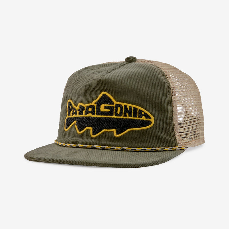 Patagonia Fly Catcher Hat Wild Waterline: Industrial Green Hats, Gloves, Socks, Belts