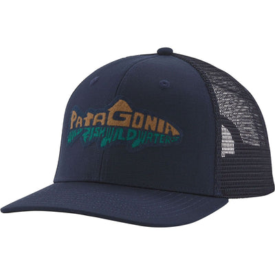 Patagonia Take a Stand Trucker Hat Navy w/ Wild Waterline Hats, Gloves, Socks, Belts