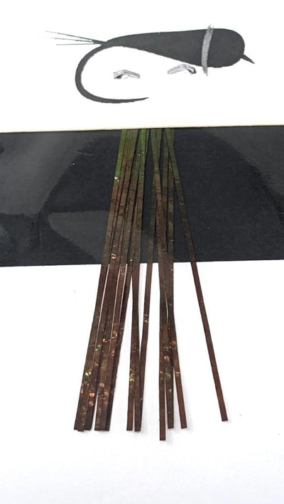 Perdigonmania Iridescent Strips 03 Dark Brown Flash, Wing Materials