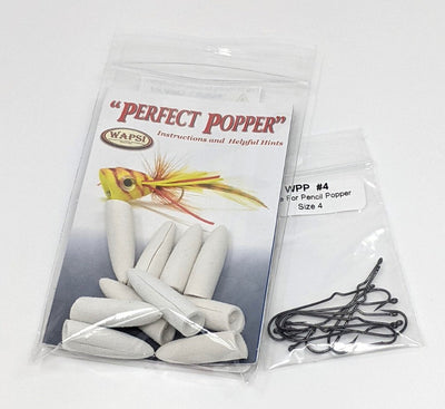 Perfect Popper Pencil Poppers w/ Hooks White / #4 Chenilles, Body Materials