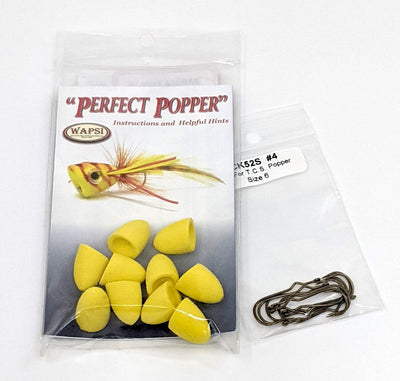 Perfect Popper T.C.S. Poppers w/ Hooks Yellow / #6 Chenilles, Body Materials