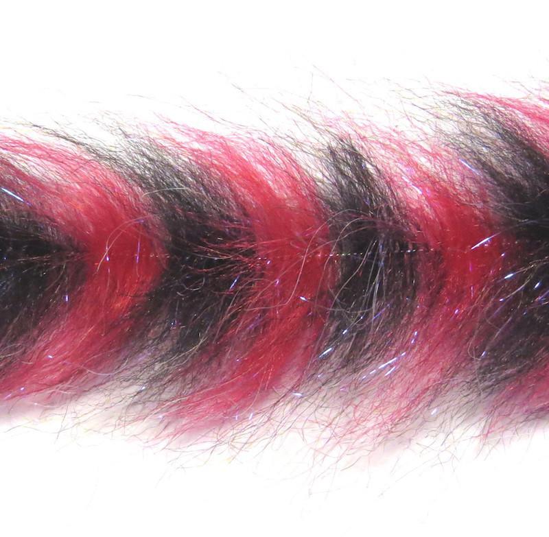 Polar Fiber Brush Red/Black / 1.5" Chenilles, Body Materials