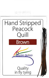 Polish Quills stripped peacock quills fly tying quill body brown