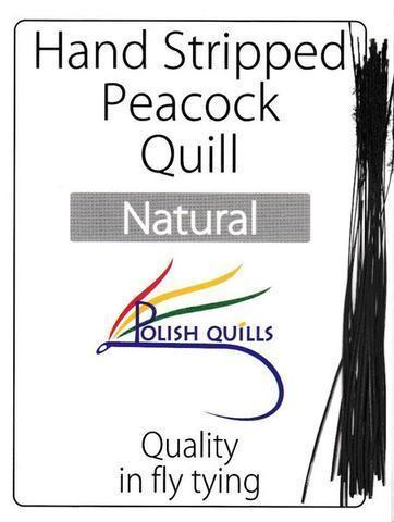 Polish Quills stripped peacock quills fly tying quill body natural