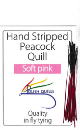 Polish Quills stripped peacock quills fly tying quill body soft pink