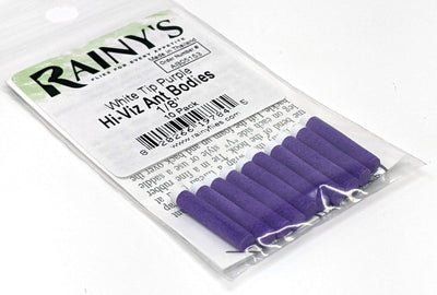 Rainy's Hi-Viz Foam Ant Bodies Purple/White Tip / 1/16 Chenilles, Body Materials