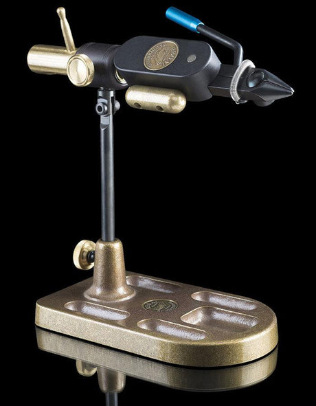 Regal Revolution Vise Big Game Jaw Bronze Pocket Base - Black Fly Tying Vises