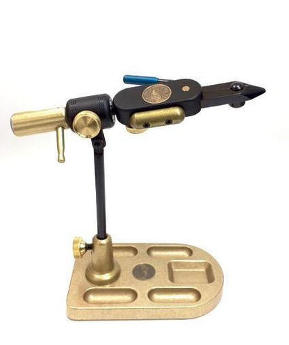 Regal Revolution Vise Big Game Jaw Bronze Pocket Base - Black Fly Tying Vises