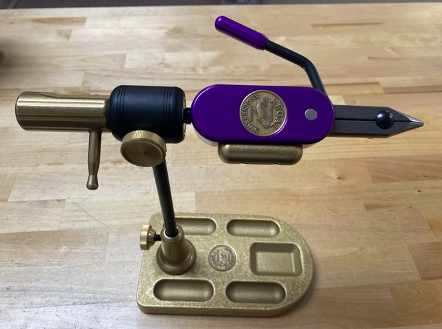 Regal Revolution Vise Stainless Jaw Bronze Pocket Base - Ultra Violet Fly Tying Vises