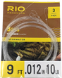 Rio Bass Leaders 9' 10lb 3-Pack Leaders & Tippet