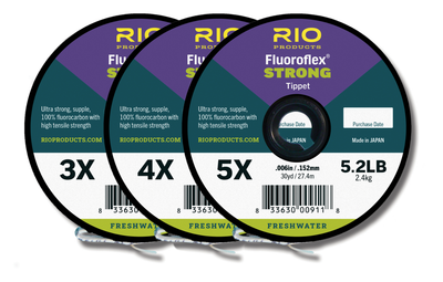 Rio Fluoroflex Strong Tippet 3 Pack 3x-5x Fluorocarbon Tippet