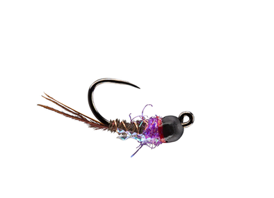 Rio French Dip Jig Black Bead Purple / Size 12 - 3.8mm Flies