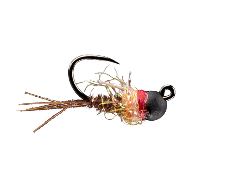 Rio French Dip Jig Black Bead Shrimp / Size 12 - 3.8mm Flies