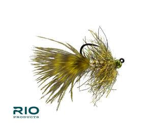 RIO Gold Jigger Olive Flies