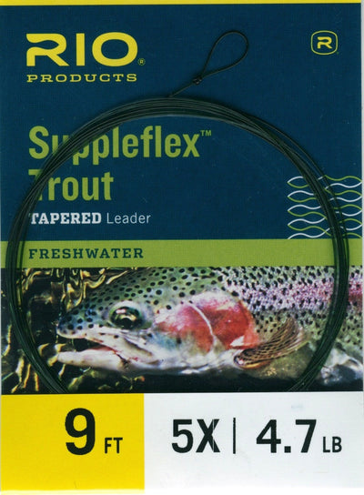 Rio Powerflex Trout Taper Leader 7.5ft, Flys and Guides