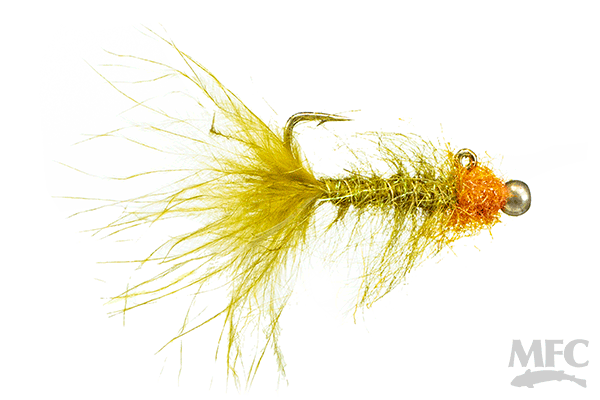 Rowley's Balanced Leech Olive Pumpkin Trout Flies