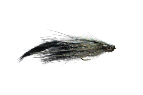 Satkowski's 1.21 Gigawatt Streamer Size 2 Black/Silver Flies