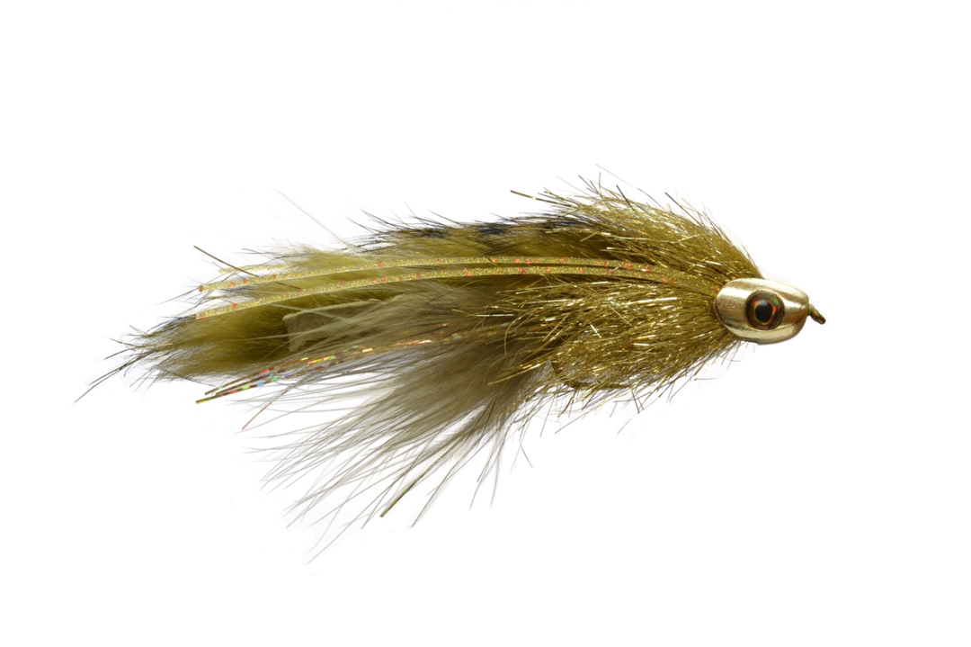 Satkowski's 1.21 Gigawatt Streamer Size 2 Olive/Gold Flies