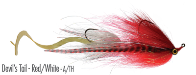 Satkowski's Devil's Tail Red/White / 3/0 Flies