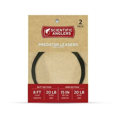 Scientific Anglers Predator Leader 7.5' 2 Pack w / 15" - 20lb 1X7 Wire Leaders & Tippet