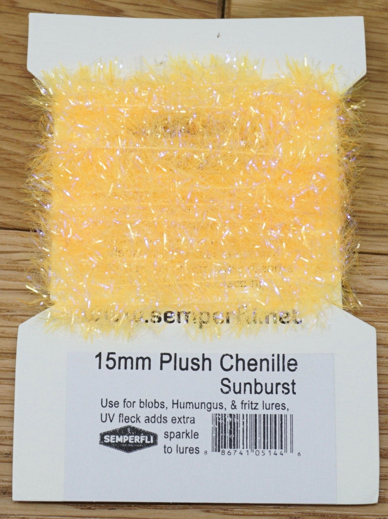 Semperfli 15mm Plush Transluscent Chenille Sunburst Chenilles, Body Materials
