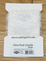 Semperfli 15mm Plush Transluscent Chenille White Chenilles, Body Materials