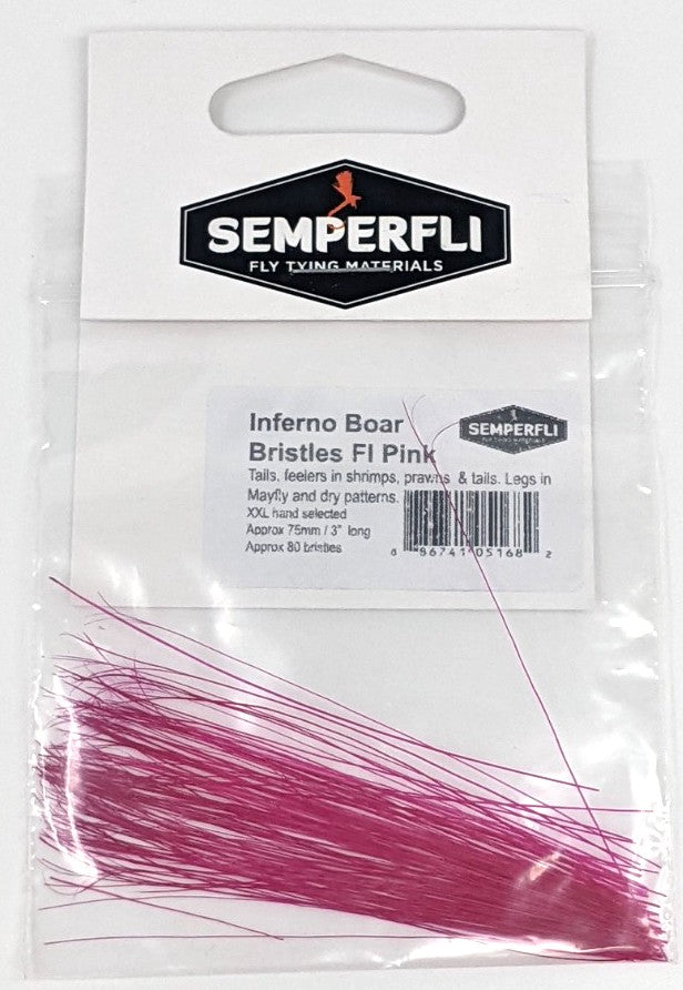 Semperfli Boar Bristles Fl Pink Hair, Fur