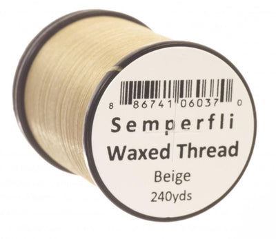 Semperfli Classic Waxed Spyder Thread 18/0 Beige Threads