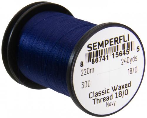 Semperfli Classic Waxed Spyder Thread 18/0 Navy Threads