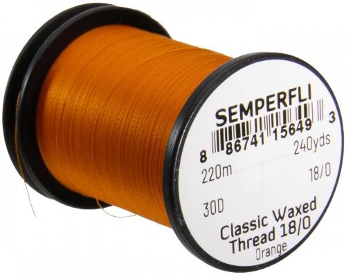 Semperfli Classic Waxed Spyder Thread 18/0 Orange Threads