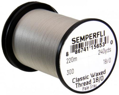 Semperfli Classic Waxed Spyder Thread 18/0 Pale Grey Threads