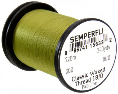 Semperfli Classic Waxed Spyder Thread 18/0 Pale Olive Threads