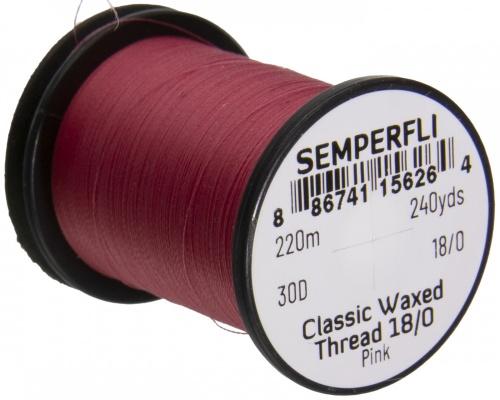 Semperfli Classic Waxed Spyder Thread 18/0 Pink Threads