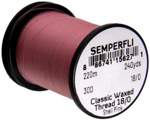 Semperfli Classic Waxed Spyder Thread 18/0 Shell Pink Threads