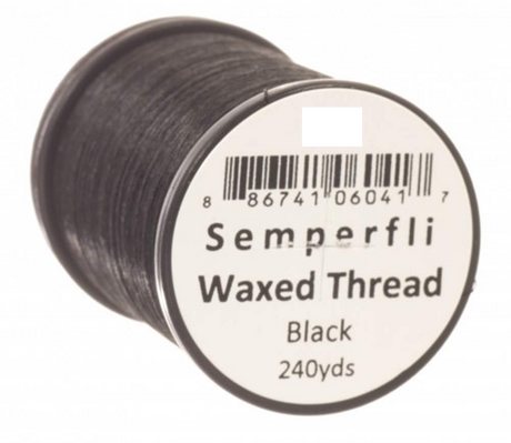 Semperfli Classic Waxed Thread 12/0 Black Threads