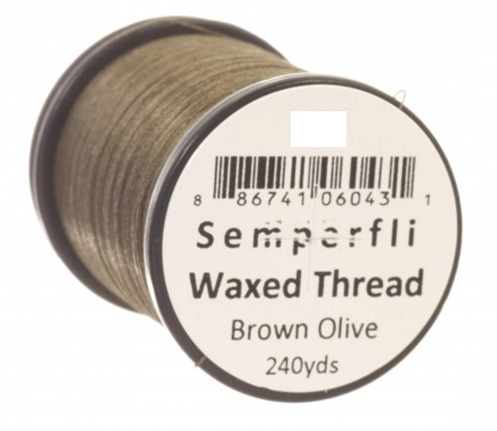 Semperfli Classic Waxed Thread 12/0 Brown Olive Threads