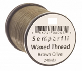 Semperfli Classic Waxed Thread 12/0 Brown Olive Threads